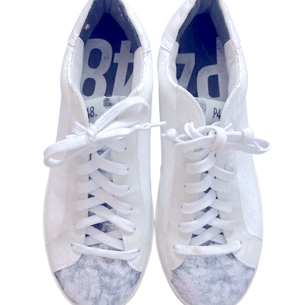 P448 White and Gray Sneakers